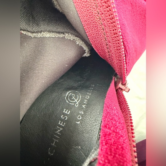 Chinese Laundry Brenda Velvet Over The Knee Boots | Burgundy | Size 6 - Picture 16 of 17